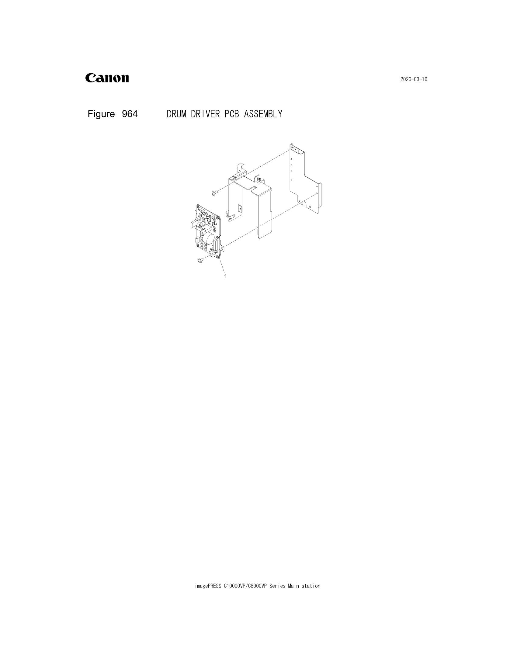 Parts catalogue diagram of the DRUM DRIVER PCB ASSEMBLY assembly